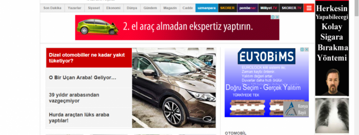 Milliyet.com.tr Sitesindeki Reklamımız