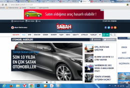 Sabah.com.tr Sitesindeki Reklamımız